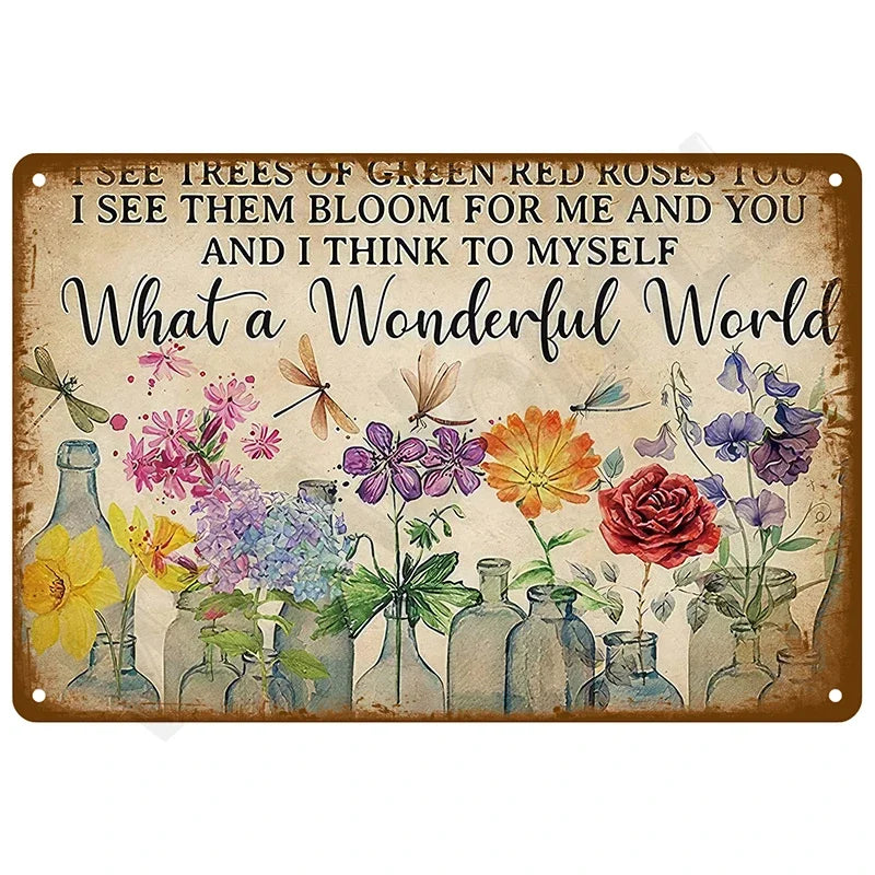 Retro Metal Wall Sign – 20 × 30 cm