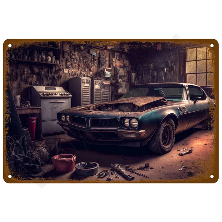 Retro Metal Wall Sign – 20 × 30 cm