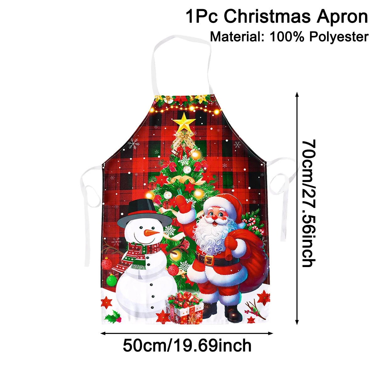 Christmas Santa & Snowman Apron