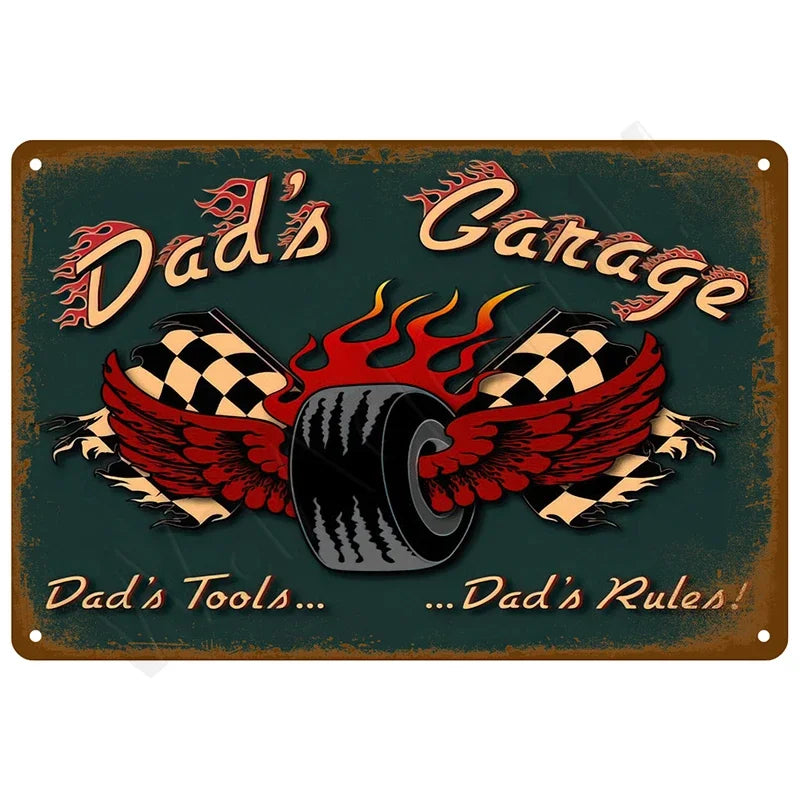 Retro Metal Wall Sign – 20 × 30 cm