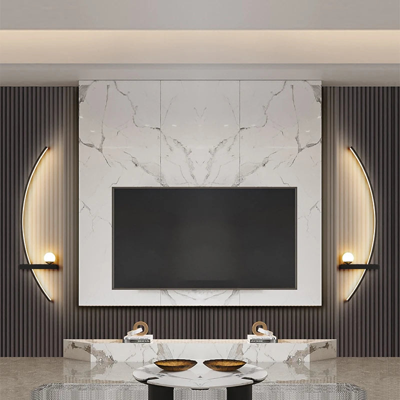 Black LED Strip Wall Light, 55cm or 105cm