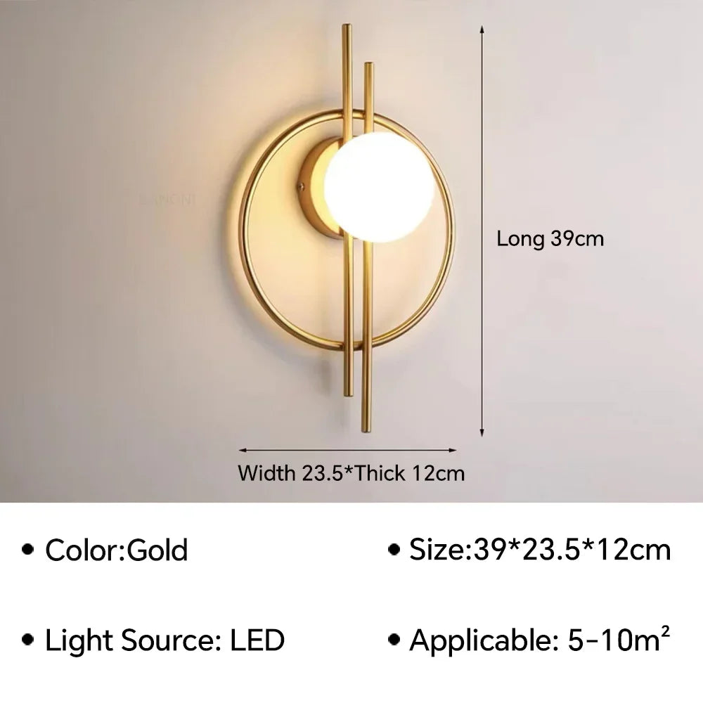 Globe & Ring LED Wall Sconce