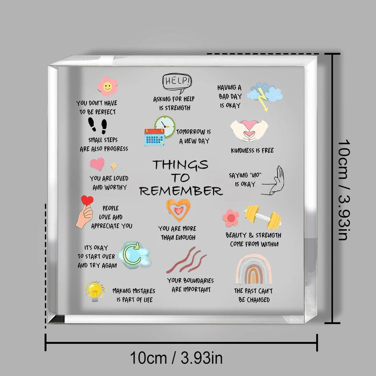 Things to Remember Decorative Desk Plaque