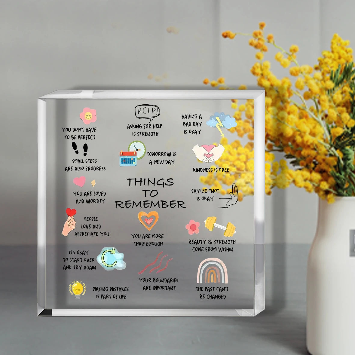 Things to Remember Decorative Desk Plaque
