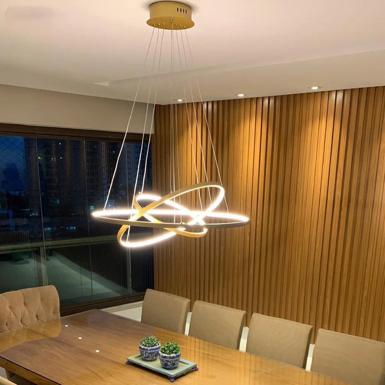 Modern LED Ring Chandelier, 1 to 4 Rings