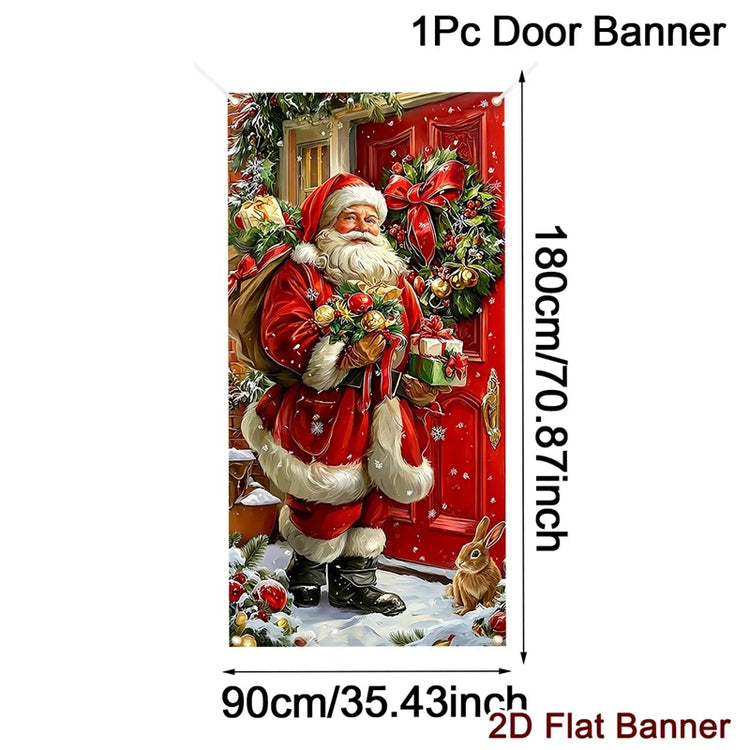 Santa Christmas Door Cover