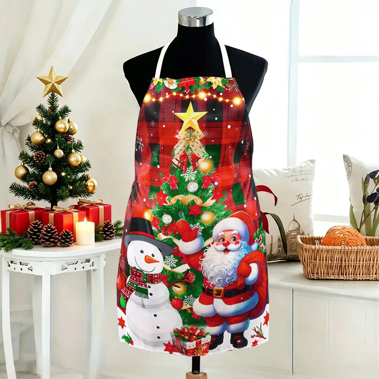 Christmas Santa & Snowman Apron