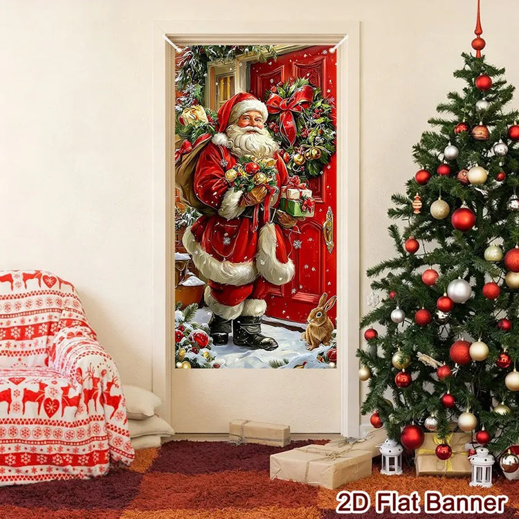 Santa Christmas Door Cover