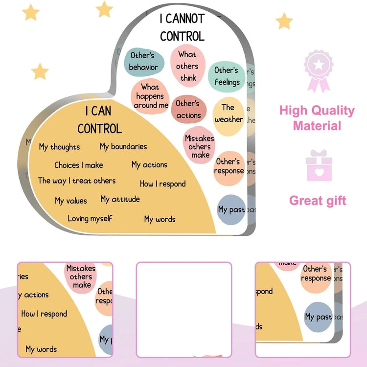 What I Can Control Heart-Shaped Desk Plaque