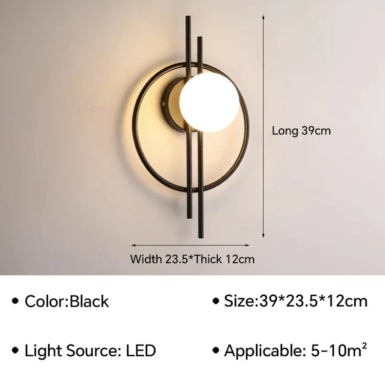 Globe & Ring LED Wall Sconce