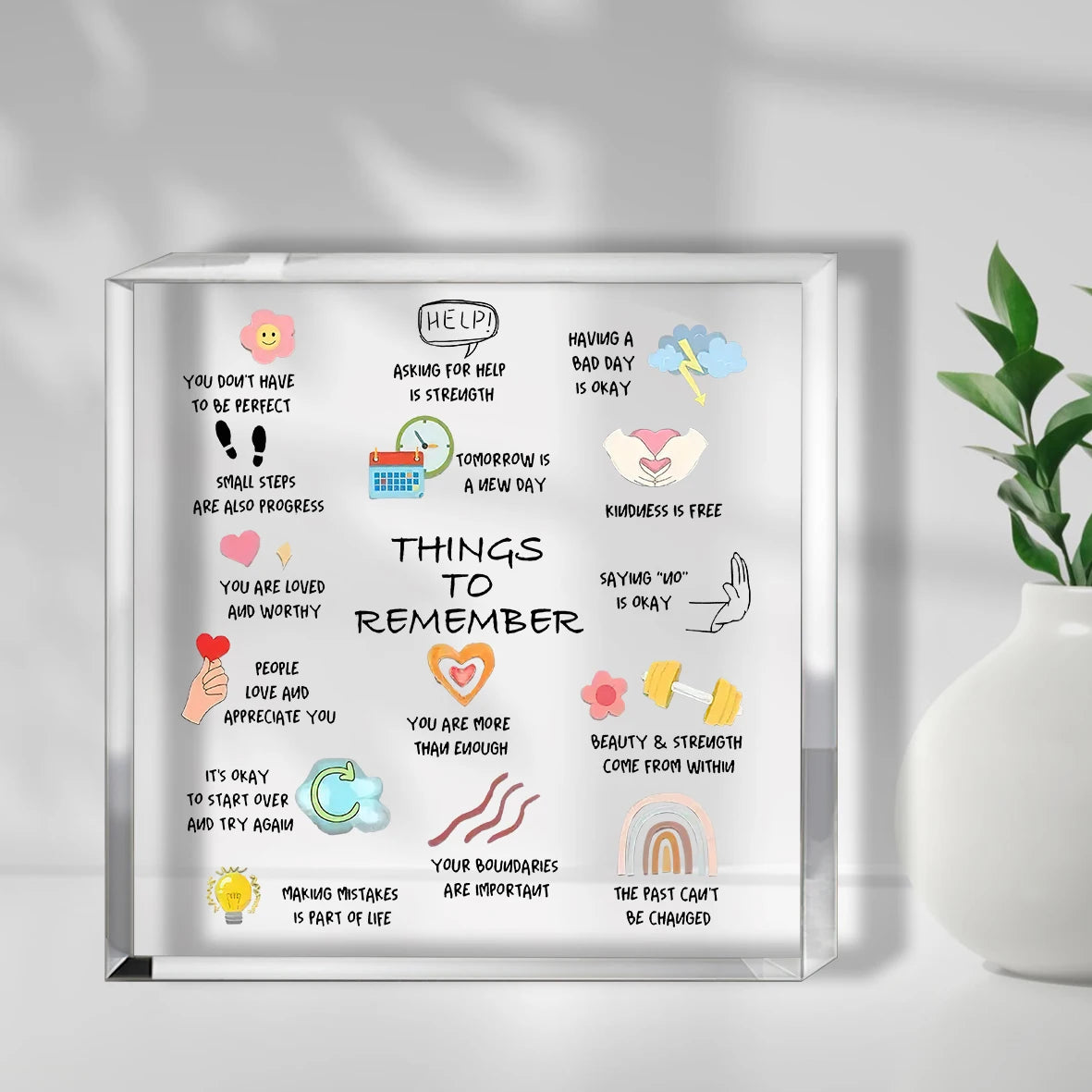 Things to Remember Decorative Desk Plaque
