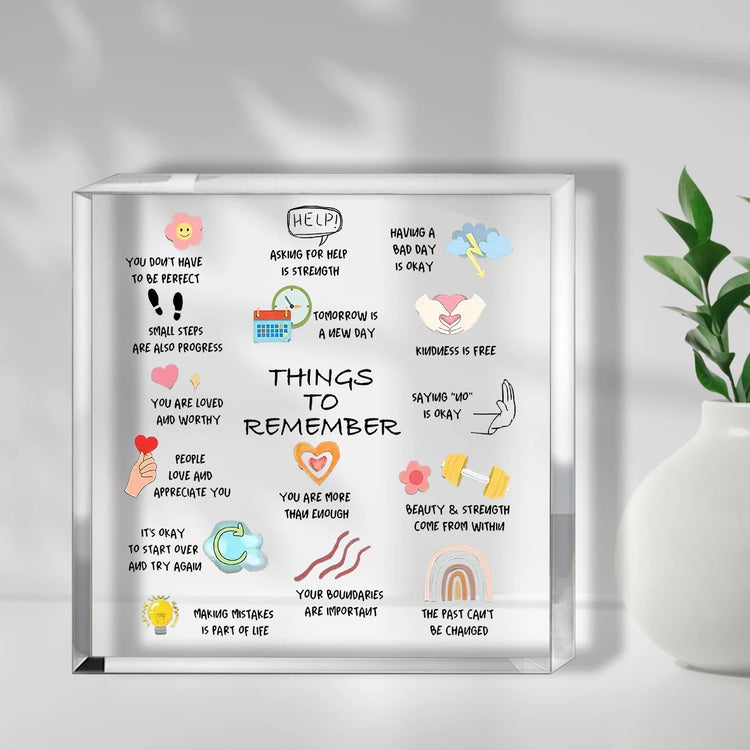 Things to Remember Decorative Desk Plaque
