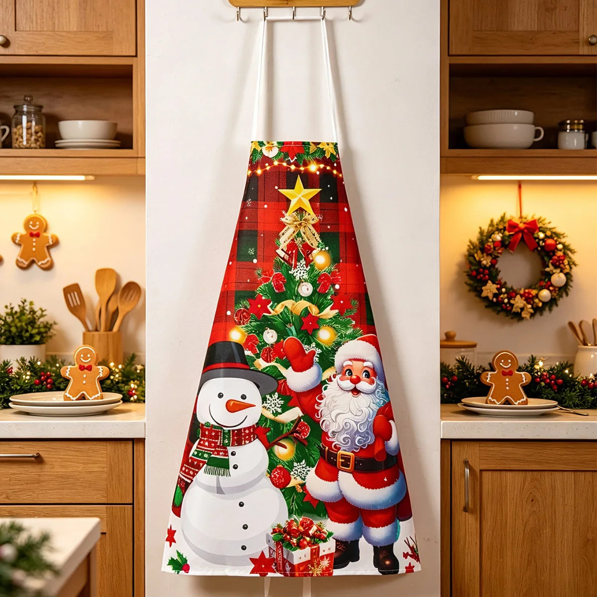 Christmas Santa & Snowman Apron