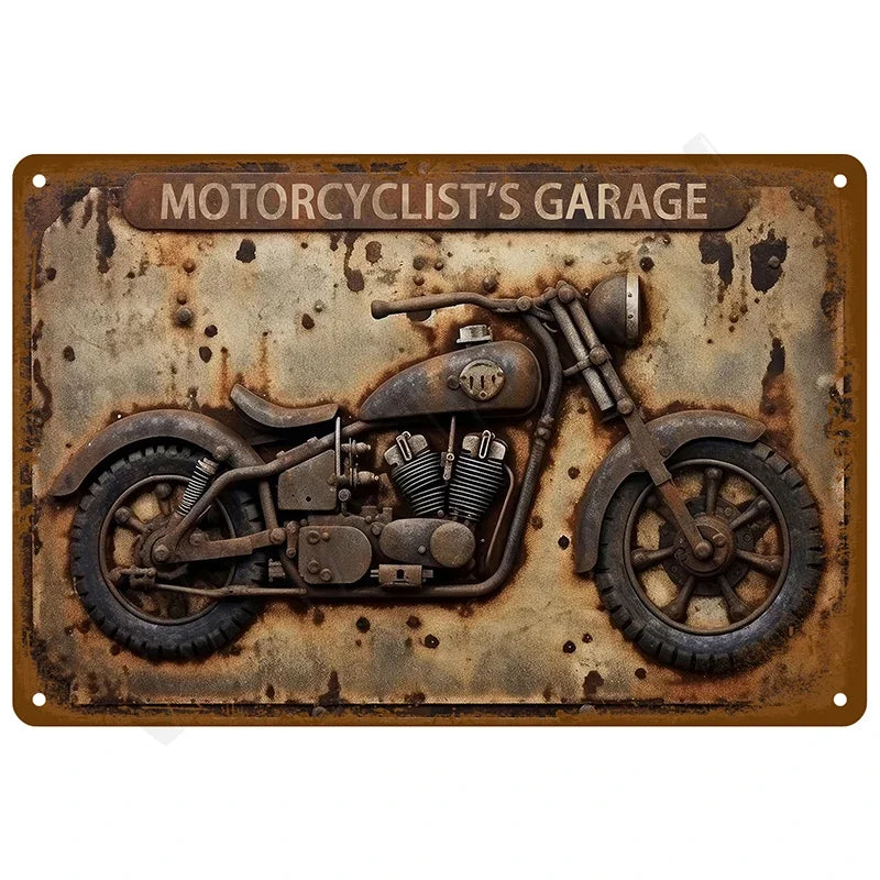 Retro Metal Wall Sign – 20 × 30 cm